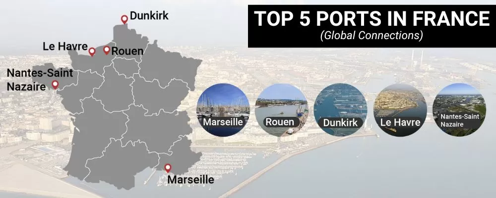 Shipping from China to France Choose the right French port for your destination