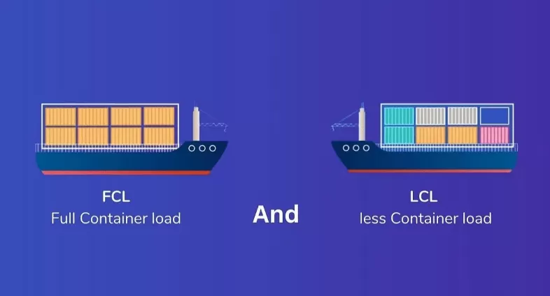 Sea freight — FCL vs LCL; port-to-port vs door-to-door 