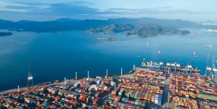 Major origin ports in China & German arrival ports 