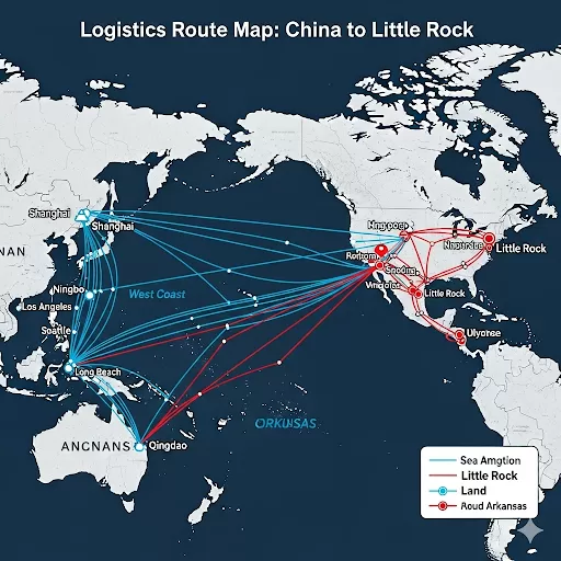 Shipping from China to Little Rock (2025 Guide for SMEs & Amazon FBA)