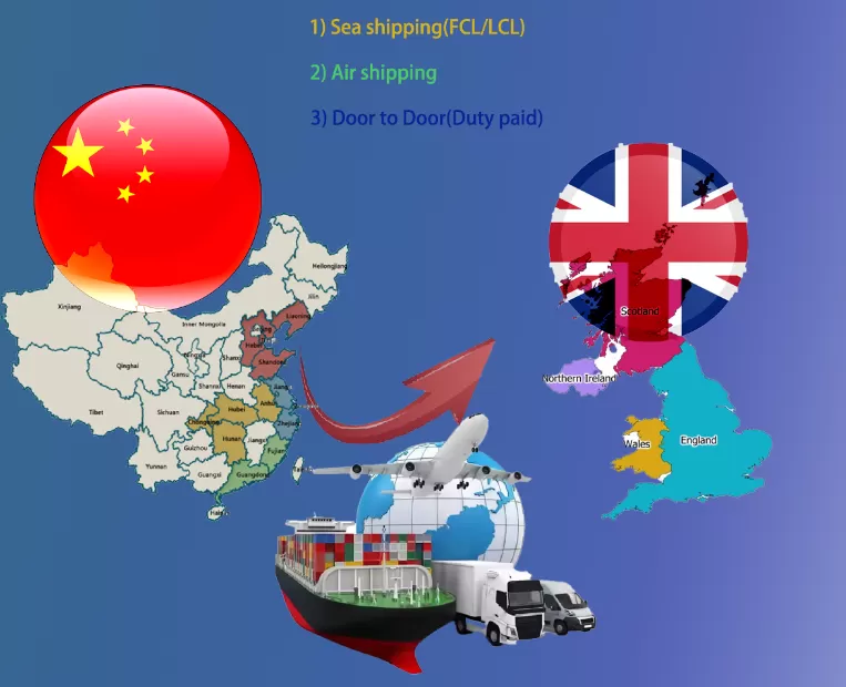 从中国到英国的运输成本结构