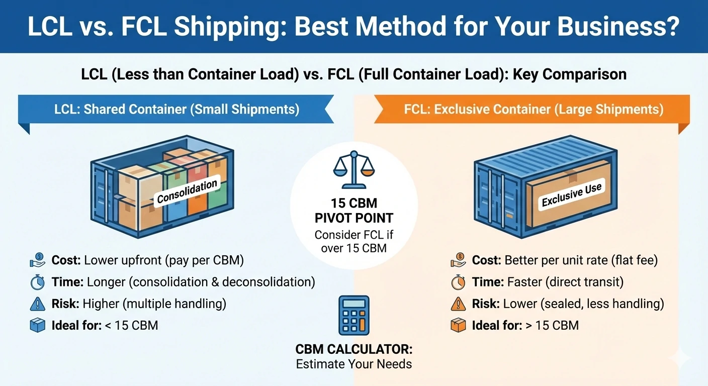 LCL vs. FCL Shipping: Cost, Time & Risk Comparison
